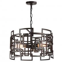CWI Lighting 9913P19-3-205 - Litani 3 Light Down Chandelier With Brown Finish