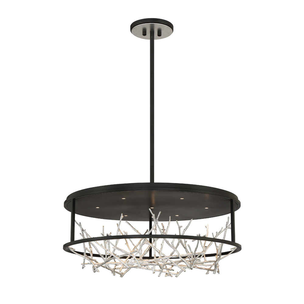AERIE,7LT,LED,RND,CHA,BLK/SIL