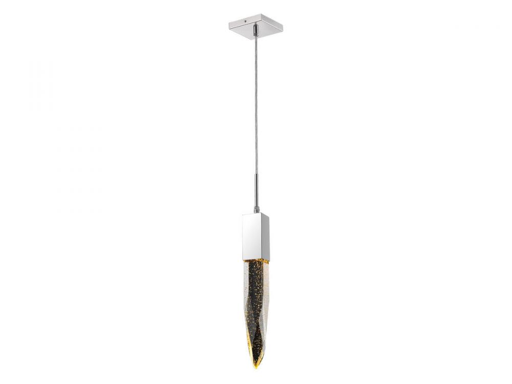 Aspen Collection 1 Light Bubbled Crystal Pendant
