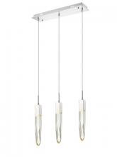Avenue Lighting HF1900-3-AP-CH-C - The Original Aspen Collection Chrome 3 Light Pendant Fixture With Clear Crystal