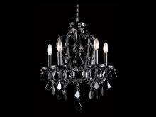 Avenue Lighting HF1037-BLK - ONYX LN. COLLECTION BLACK 5 LIGHT MINI CRYSTAL CHANDELIER