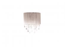 Avenue Lighting HF1511-SLV - BEVERLY DRIVE COLLECTION SILVER SILK STRING AND CRYSTAL WAL SCONCE