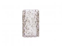 Avenue Lighting HF1705-PN - Ventura Blvd. Collection Collection Polish Nickel Oval Pattern / White Slik Shade Wall Sconce