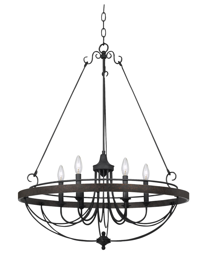 60Wx6 Helena Iron 6 Lgt Chandelier