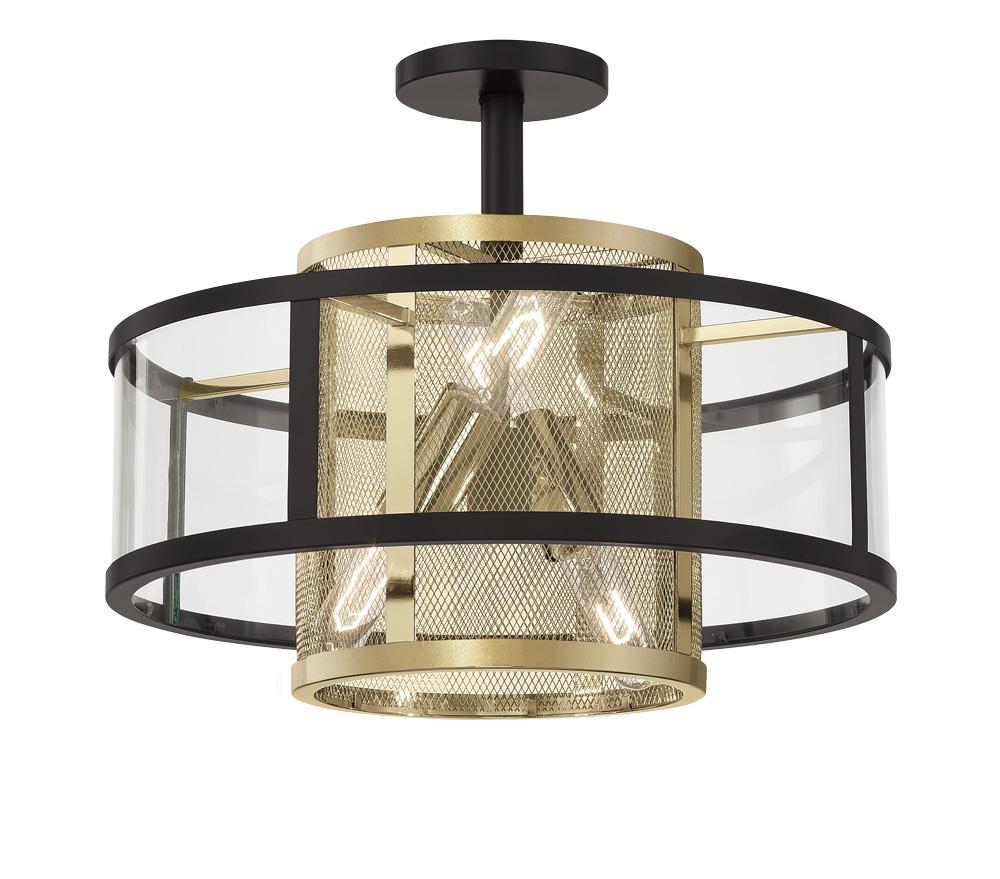 SOHO - 4 LIGHT PENDANT AND SEMI-FLUSH