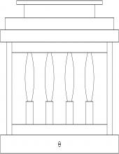 Arroyo Craftsman BOC-14RM-AB - 14" Bournemouth Column Mount