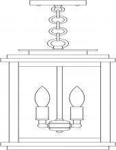 Arroyo Craftsman BOH-8CS-P - 8" Bournemouth Pendant