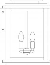 Arroyo Craftsman BOW-10RM-BZ - 10" Bournemouth Wall Mount