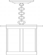 Arroyo Craftsman SAH-9F-BK - 9" Santorini Pendant