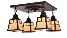 Arroyo Craftsman ACM-4TRM-S - a-line shade 4 light ceiling mount with t-bar overlay