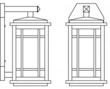 Arroyo Craftsman AVB-6WO-P - 6" avenue wall bracket