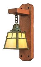 Arroyo Craftsman AWS-1TF-BZ - a-line mahogany wood sconce with t-bar overlay