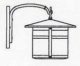 Arroyo Craftsman BB-11GW-AB - 11" berkeley wall mount