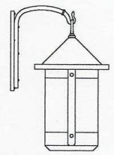 Arroyo Craftsman BB-14TLGW-P - 14" berkeley tall-long body wall mount