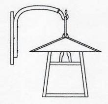 Arroyo Craftsman CB-15TF-VP - 15" carmel wall mount with t-bar overlay