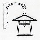 Arroyo Craftsman CB-8TRM-BZ - 8" carmel wall mount with t-bar overlay