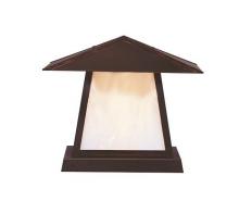 Arroyo Craftsman CC-12BGW-AB - 12" carmel column mount with bungalow overlay