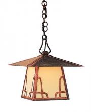 Arroyo Craftsman CH-12BGW-P - 12" carmel pendant with bungalow overlay