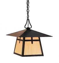 Arroyo Craftsman CH-15BCR-MB - 15" carmel pendant with bungalow overlay