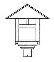 Arroyo Craftsman EP-16TM-RB - 16" evergreen post mount with t-bar overlay