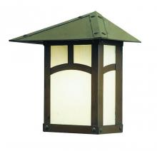 Arroyo Craftsman EW-7AGW-MB - 7" evergreen flush wall mount with classic arch overlay