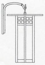 Arroyo Craftsman GB-18LCS-BK - 18" glasgow long body wall mount