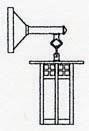 Arroyo Craftsman GB-6LSAWO-VP - 6" glasgow long body wall mount with straight arm