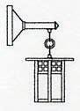 Arroyo Craftsman GB-6SAF-BZ - 6" glasgow wall mount with straight arm