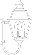 Arroyo Craftsman INB-8GRCS-RC - 8" inverness wall mount with glass roof