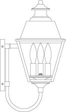 Arroyo Craftsman INB-8MRRM-MB - 8" inverness wall mount with metal roof