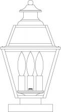 Arroyo Craftsman INC-8GRCLR-MB - 8" inverness column mount with glass roof