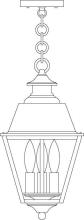 Arroyo Craftsman INH-8MRCLR-VP - 8" inverness pendant with metal roof