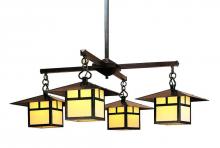 Arroyo Craftsman MCH-12/4CLF-RC - 12" monterey 4 light chandelier with cloud lift overlay