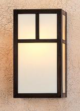 Arroyo Craftsman MS-12TF-BK - 12" mission sconce with t-bar overlay
