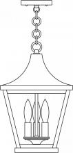 Arroyo Craftsman NAH-10CLR-AB - 10" Nantes pendant