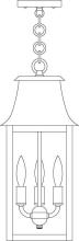 Arroyo Craftsman ORH-8CLR-RB - 8" orpington pendant