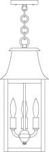 Arroyo Craftsman ORH-8CS-MB - 8" orpington pendant