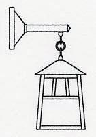 Arroyo Craftsman RB-8GW-VP - 8" raymond wall mount