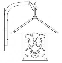 Arroyo Craftsman TRB-12ASF-VP - 12" timber ridge wall bracket with ashbury  filigree