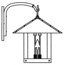 Arroyo Craftsman TRB-16ARCR-BZ - 16" timber ridge wall bracket with arrow filigree