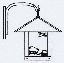 Arroyo Craftsman TRB-16GSCR-S - 16" timber ridge wall bracket with goose filigree