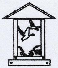 Arroyo Craftsman TRC-9GSWO-RB - 9" timber ridge column mount with goose filigree