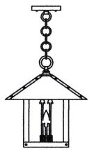 Arroyo Craftsman TRH-12ARGW-MB - 12" timber ridge pendant with arrow filigree