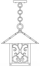 Arroyo Craftsman TRH-12ASGW-AB - 12" timber ridge pendant with ashbury  filigree
