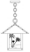 Arroyo Craftsman TRH-12PTGW-AB - 12" timber ridge pendant with palm tree  filigree
