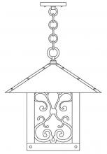 Arroyo Craftsman TRH-16ASGW-VP - 16" timber ridge pendant with ashbury  filigree