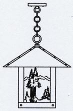 Arroyo Craftsman TRH-16MNOF-BZ - 16" timber ridge pendant with mountain filigree