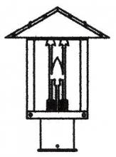 Arroyo Craftsman TRP-9ARF-RC - 9" timber ridge post mount with arrow filigree