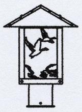 Arroyo Craftsman TRP-9GSF-S - 9" timber ridge post mount with goose filigree