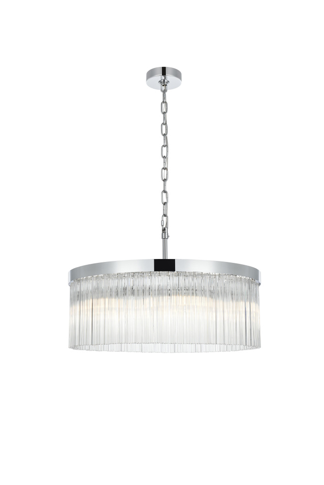 Pendant D24"H9"L6 Chrome